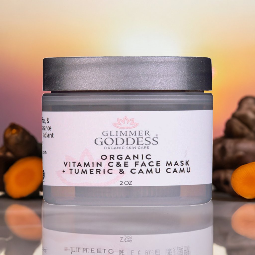 Organic Glow Up Tumeric Vitamin C & E Brightening Face Mask - 2 oz.
