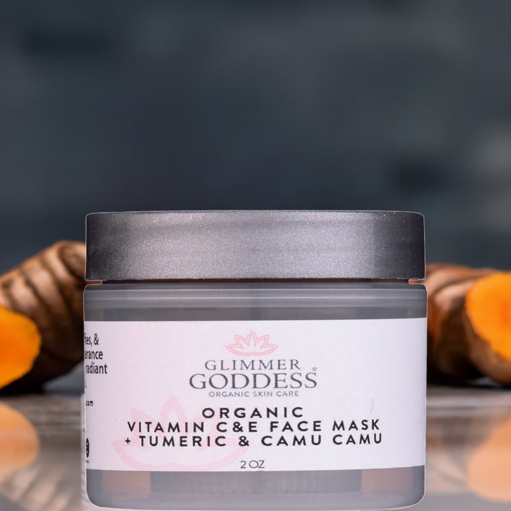 Organic Glow Up Tumeric Vitamin C & E Brightening Face Mask - 2 oz.